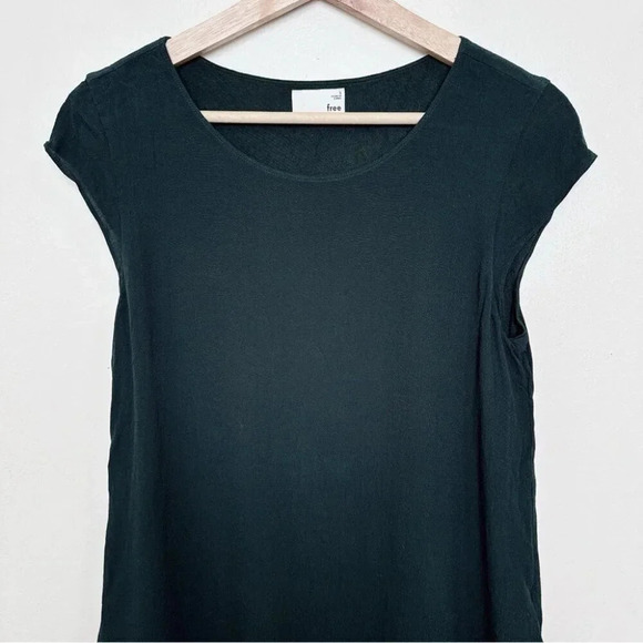 Aritzia Womens Small Wilfred Free Dark Green Juliger Blouse - Picture 3 of 8